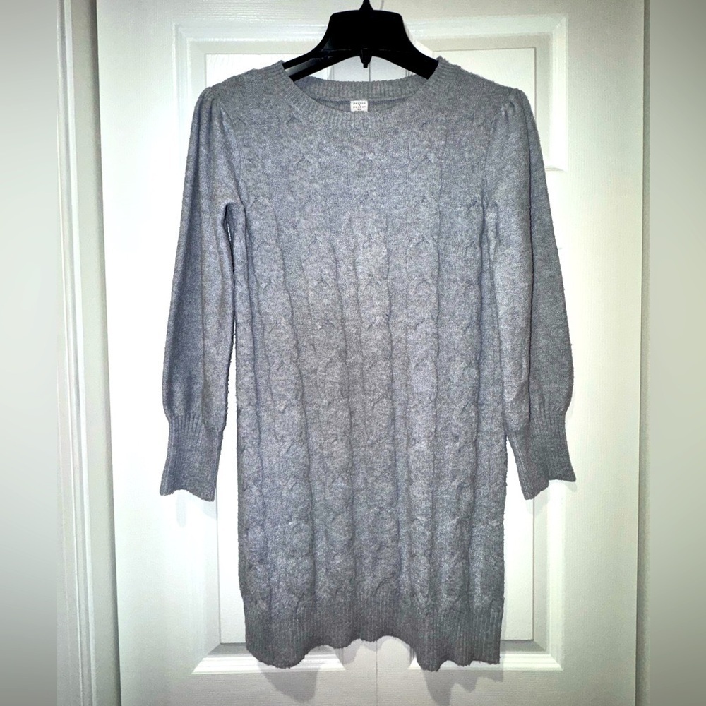 Peyton & Parker Gray Cable Knit Sweater Dress. Size XL. GUC